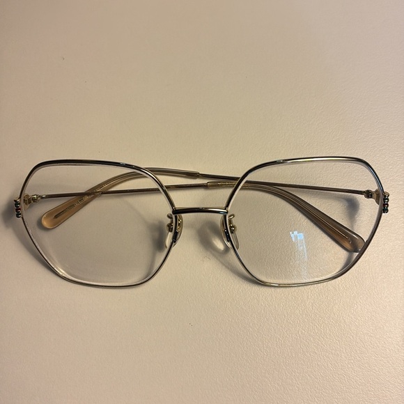Gucci Gold Hexagonal Glasses - Picture 6 of 14